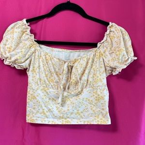 floral cropped top